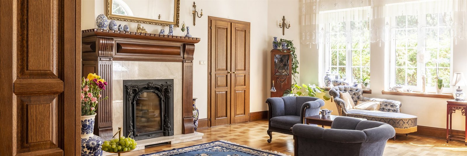 Luxury custom estate millwork and elegant interior design